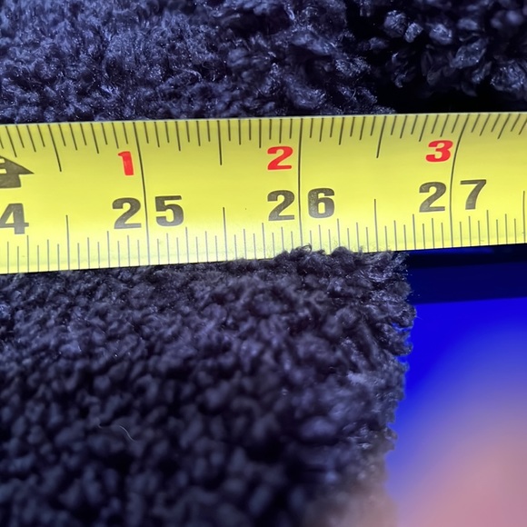 Gap Women’s Navy Sherpa Coat with Zipper and Snaps Sz XL - Picture 9 of 11